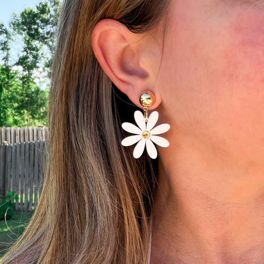 Golden Daisy Earrings