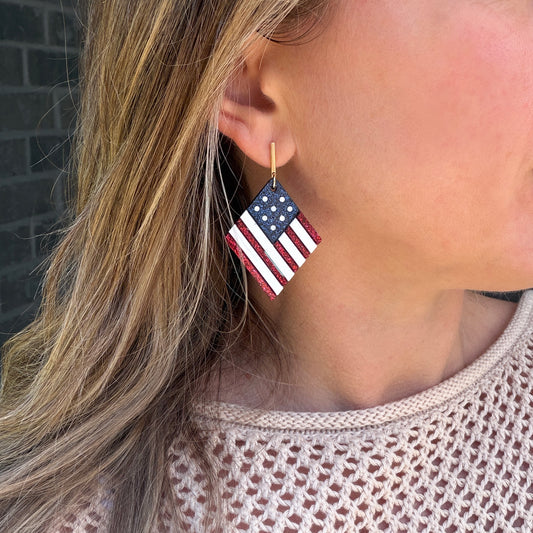 American Flag Earrings
